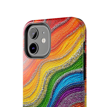 Rainbow Wave Tough Phone Case