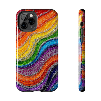 Rainbow Wave Tough Phone Case
