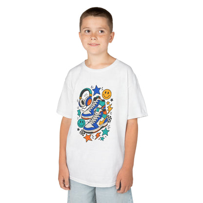 Colorful Skate Shoe & Smiley Graphic