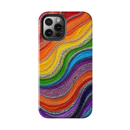 Rainbow Wave Tough Phone Case