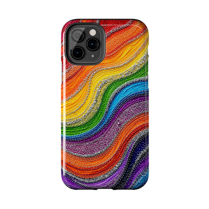 Rainbow Wave Tough Phone Case
