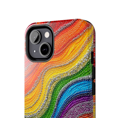 Rainbow Wave Tough Phone Case