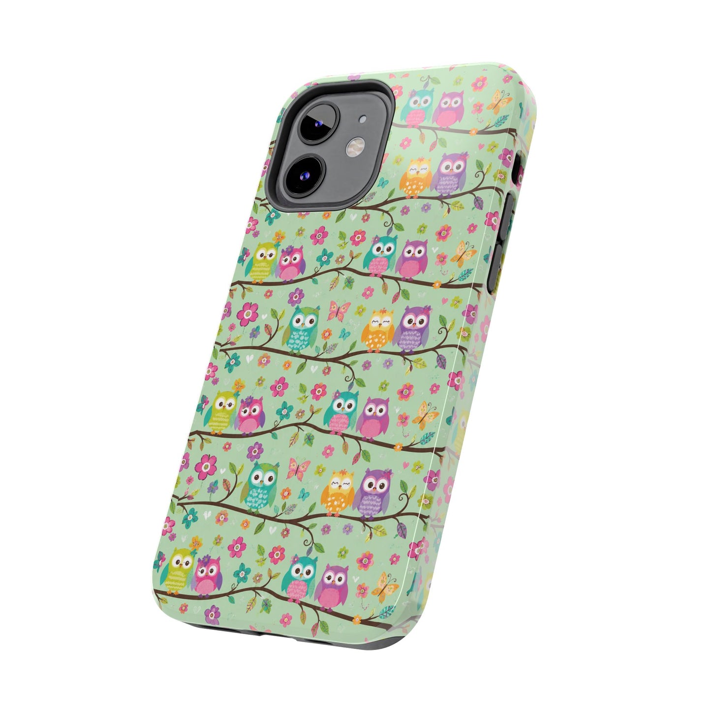 Cute Owl Pattern Tough Phone Case