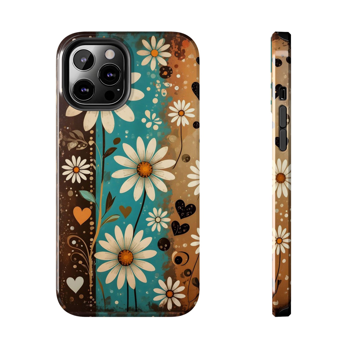 Vintage Daisy Floral Design Tough Phone Case