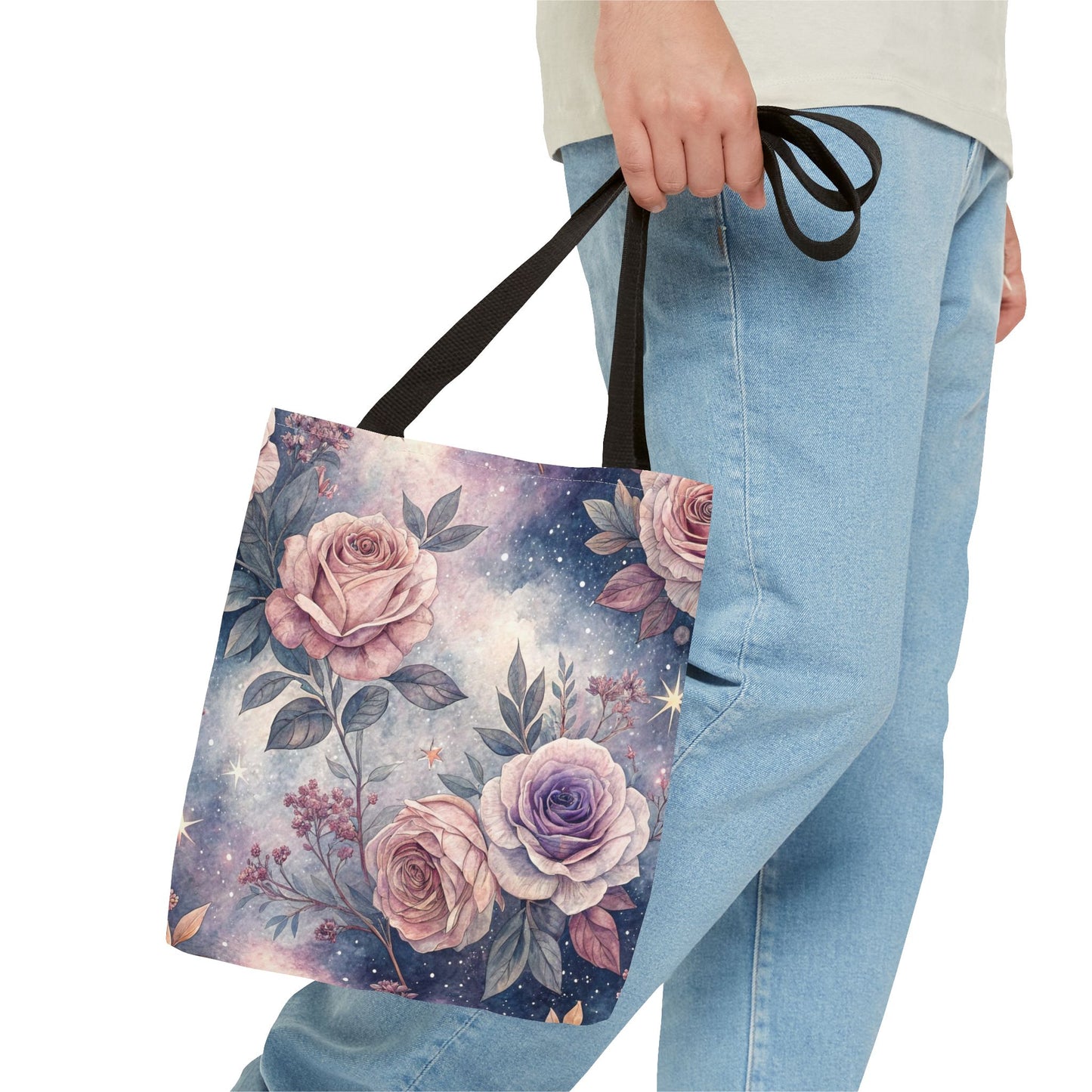Floral Galaxy Tote Bag
