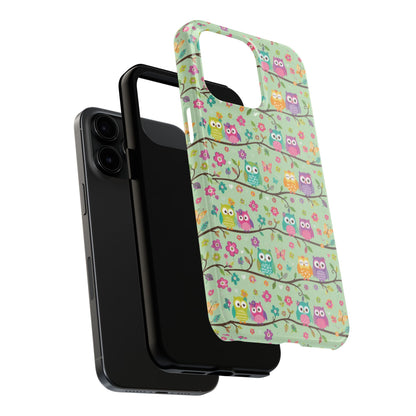 Cute Owl Pattern Tough Phone Case