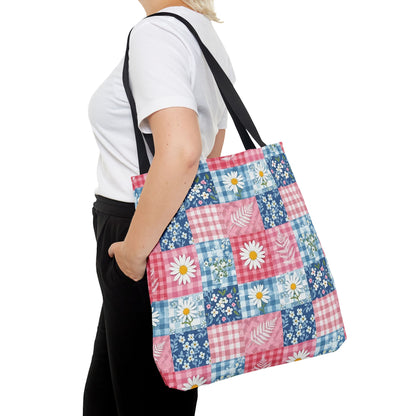 Patchwork Daisy Tote Bag
