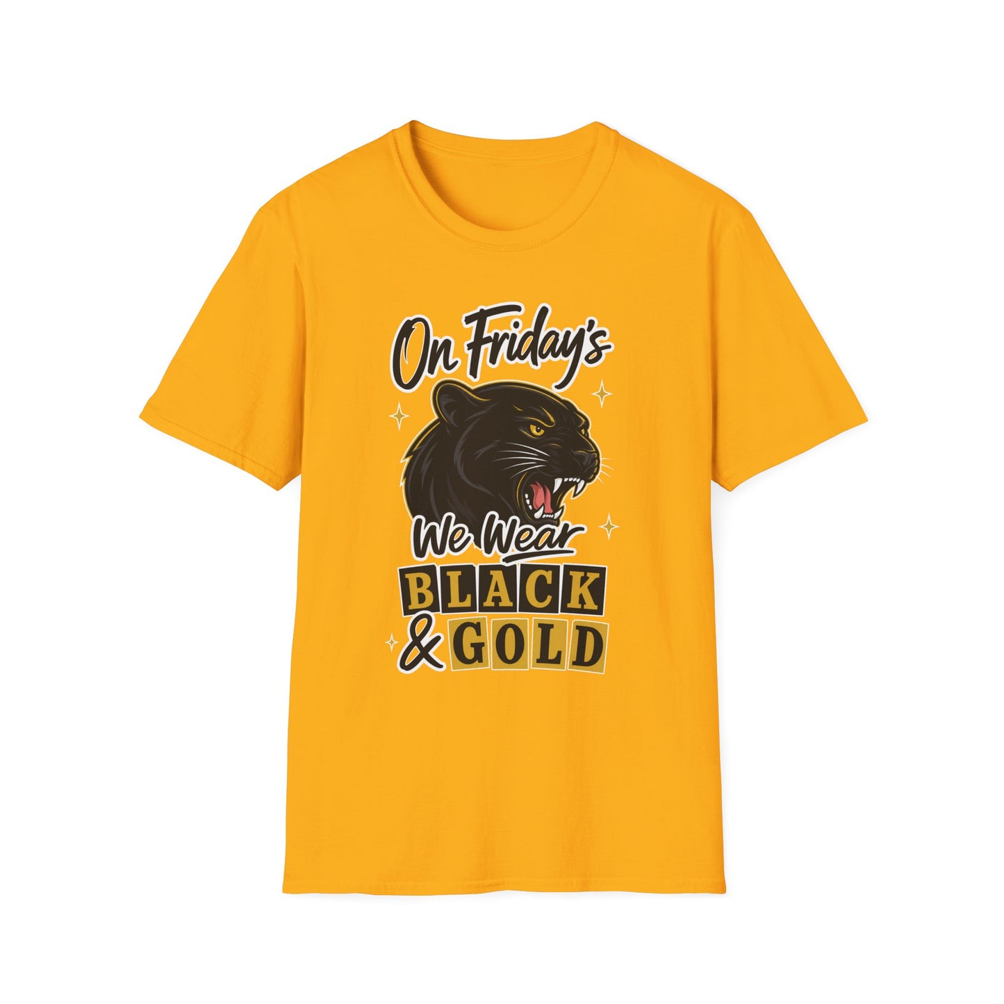 “On Friday’s We Wear Black & Gold” Panther Spirit Tee