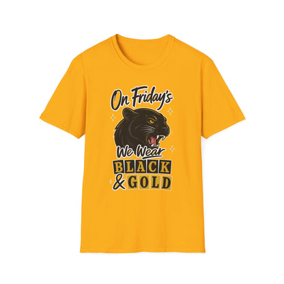“On Friday’s We Wear Black & Gold” Panther Spirit Tee