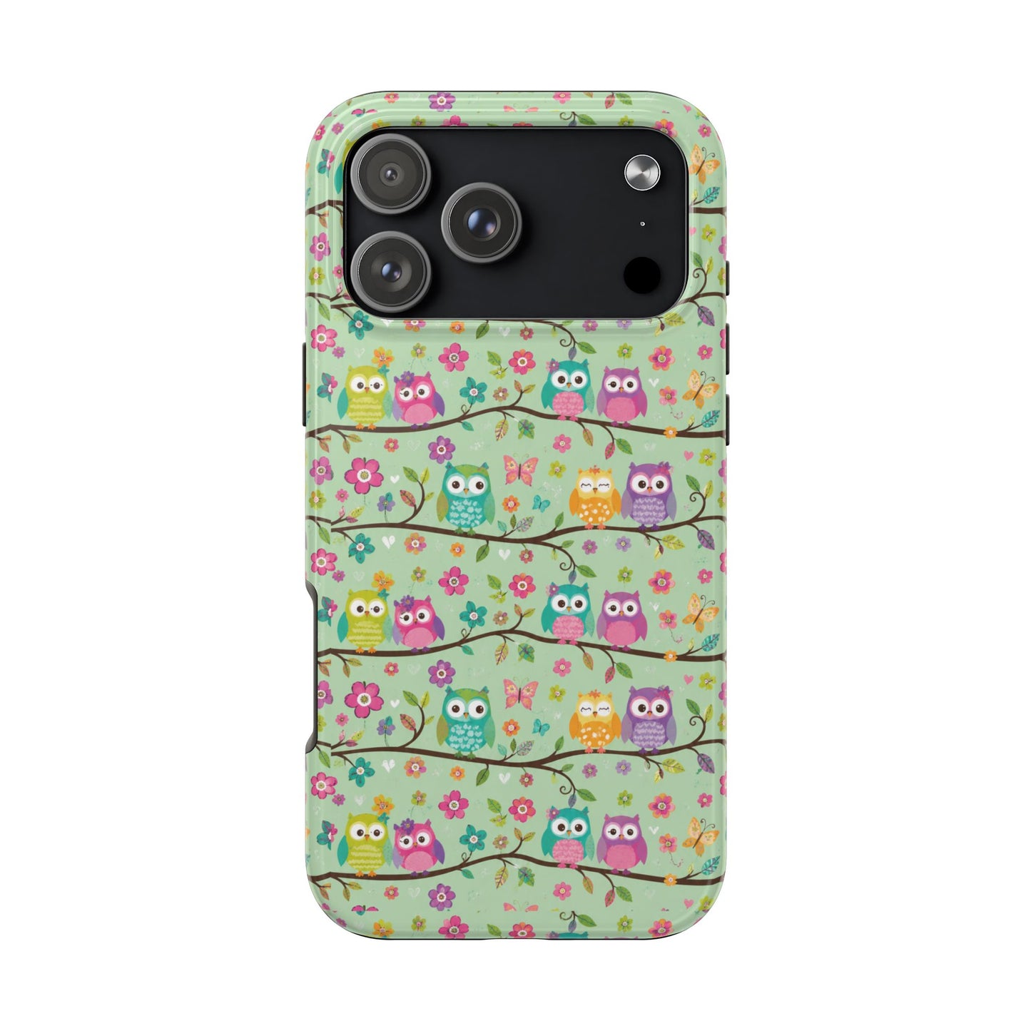 Cute Owl Pattern Tough Phone Case