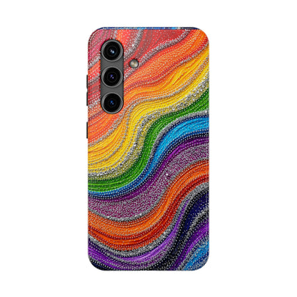 Rainbow Wave Tough Phone Case