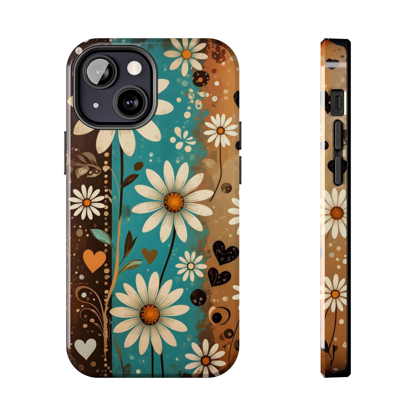 Vintage Daisy Floral Design Tough Phone Case
