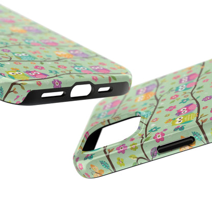 Cute Owl Pattern Tough Phone Case