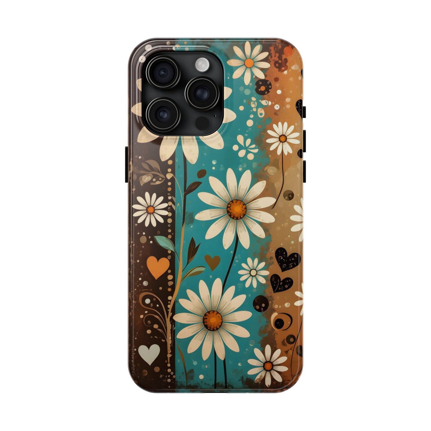 Vintage Daisy Floral Design Tough Phone Case