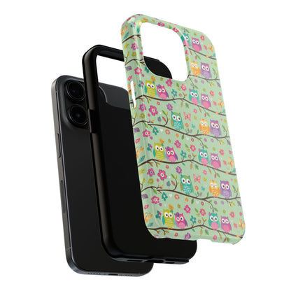 Cute Owl Pattern Tough Phone Case