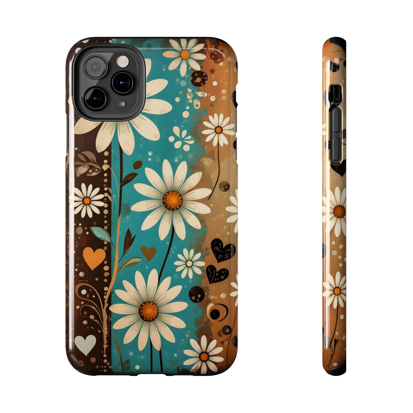 Vintage Daisy Floral Design Tough Phone Case