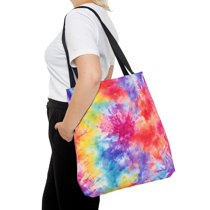 Rainbow Tie-Dye Tote Bag