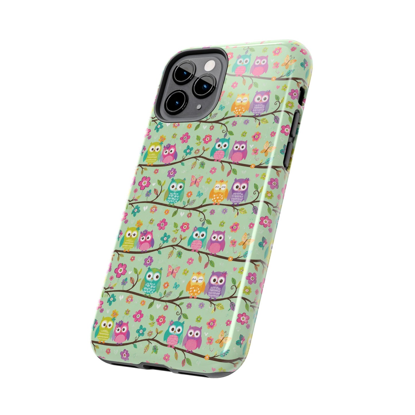 Cute Owl Pattern Tough Phone Case