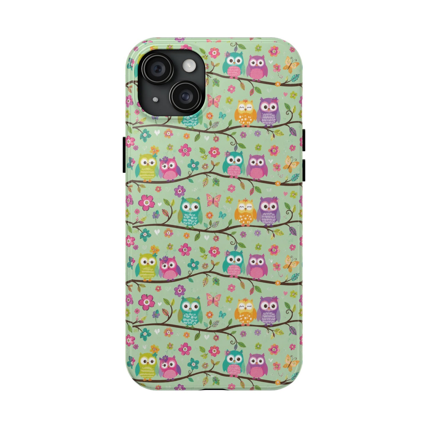 Cute Owl Pattern Tough Phone Case