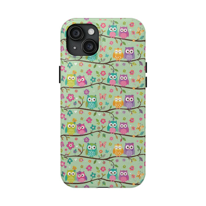 Cute Owl Pattern Tough Phone Case