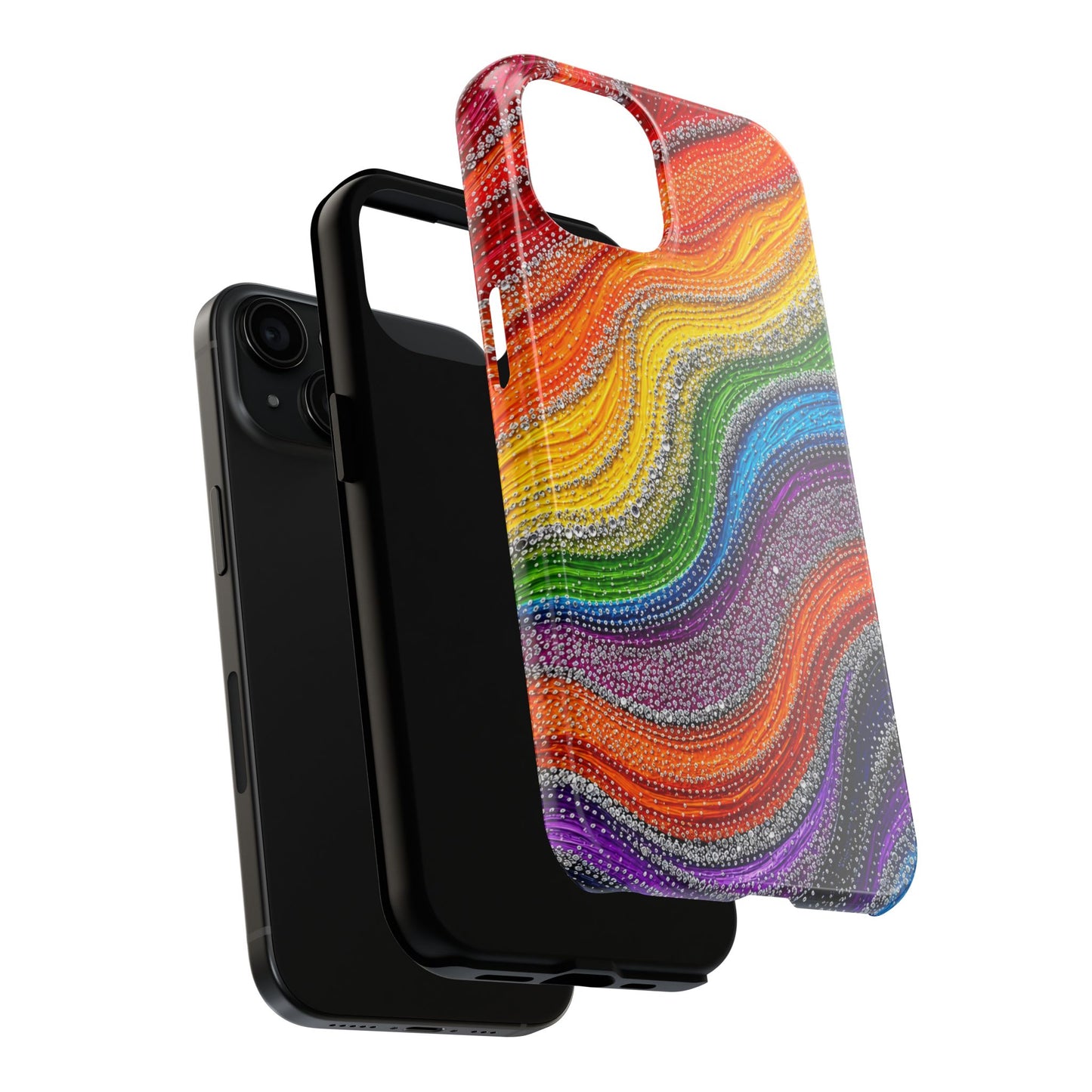 Rainbow Wave Tough Phone Case