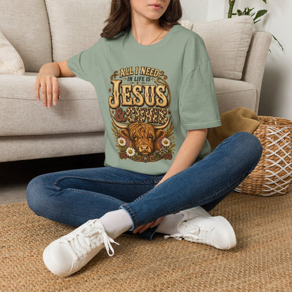 "All I Need in Life Is Jesus" Vintage Western Tee