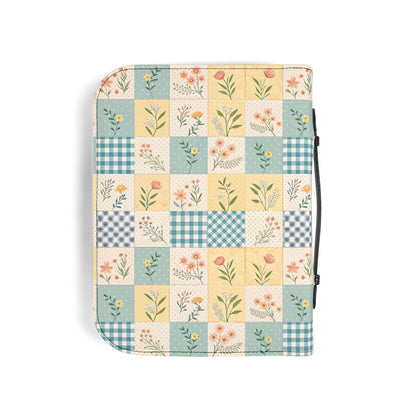 Pastel Floral Patchwork Zippered Bible Case