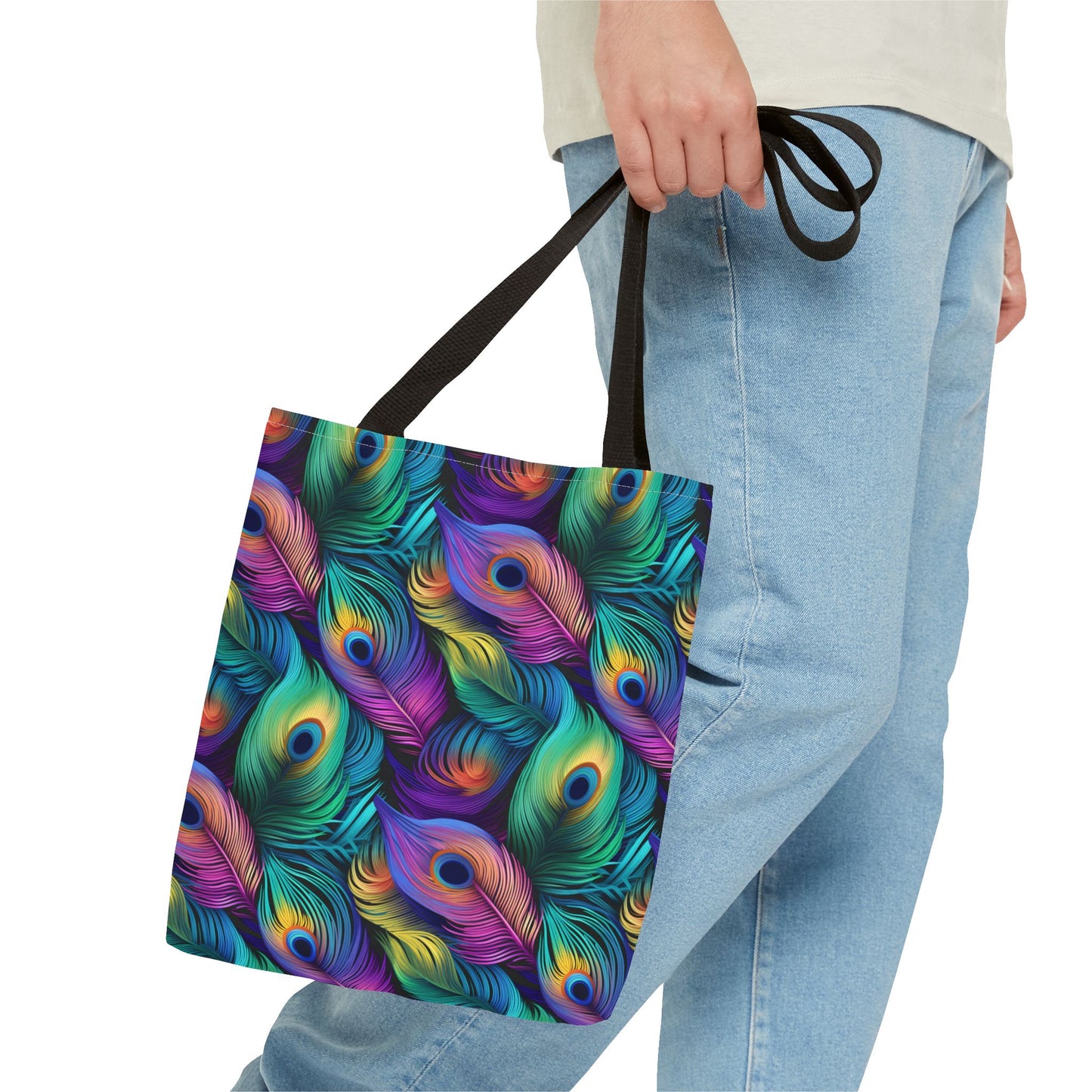 Peacock Feather Pattern Tote Bag