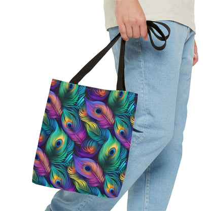 Peacock Feather Pattern Tote Bag