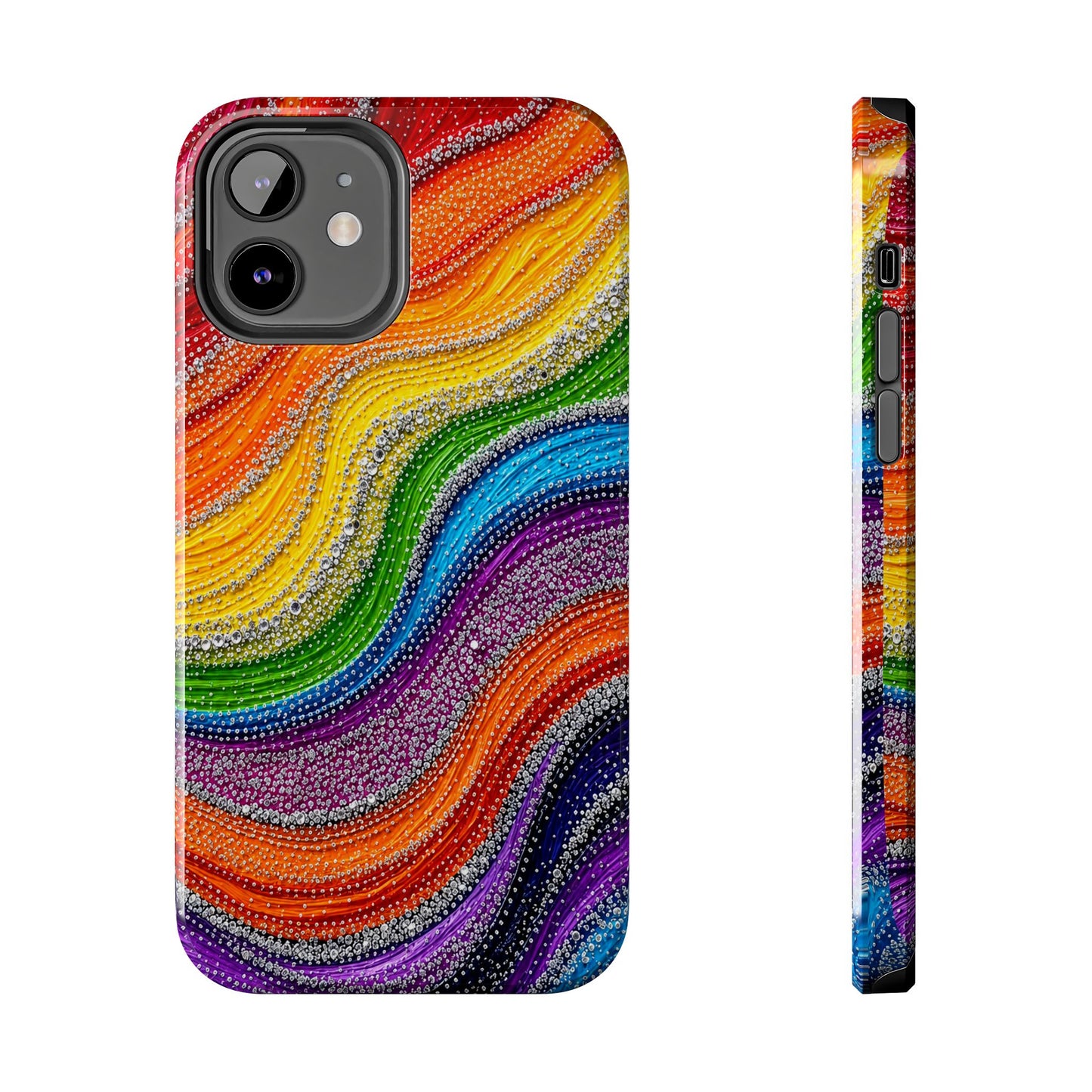 Rainbow Wave Tough Phone Case