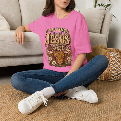 "All I Need in Life Is Jesus" Vintage Western Tee