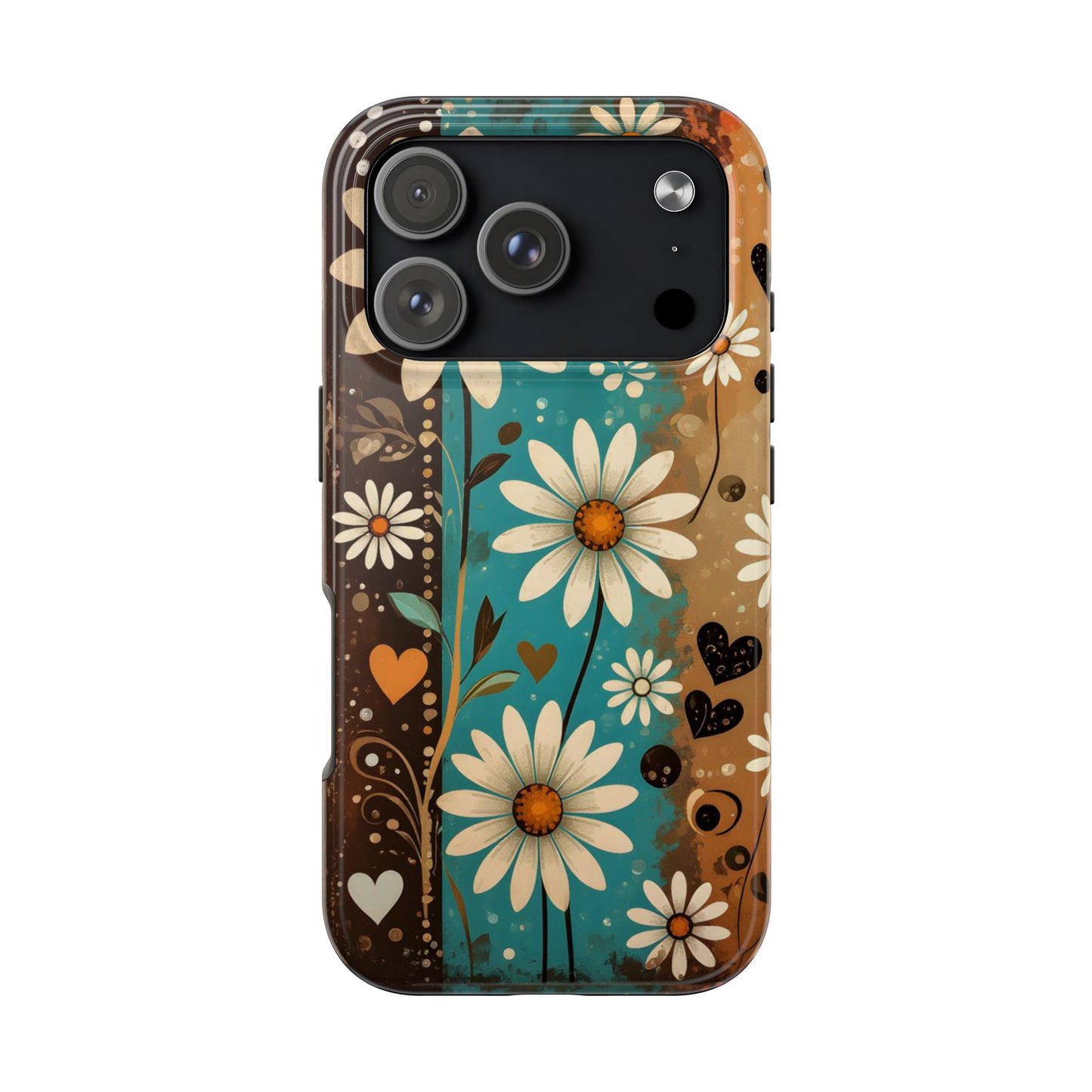 Vintage Daisy Floral Design Tough Phone Case