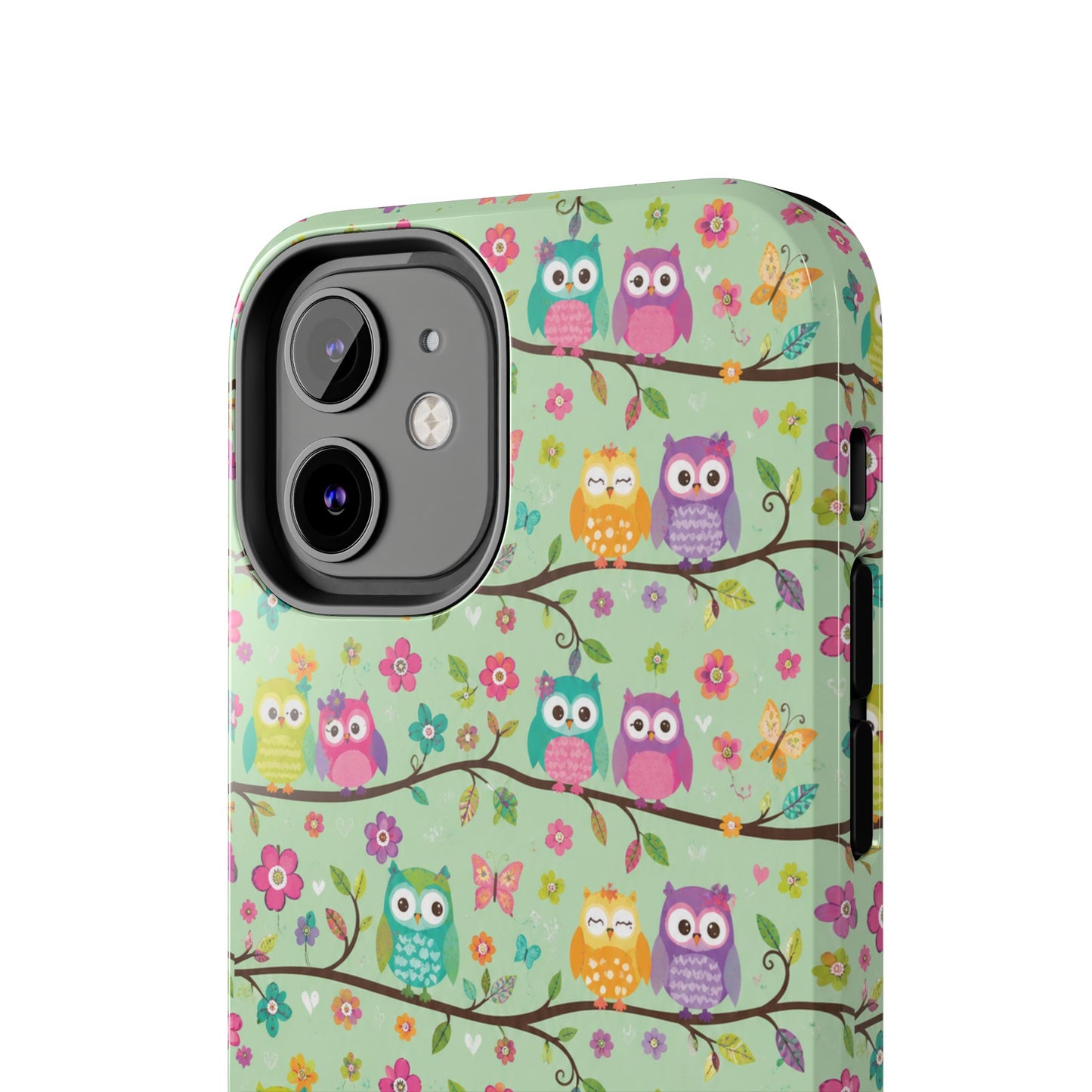 Cute Owl Pattern Tough Phone Case