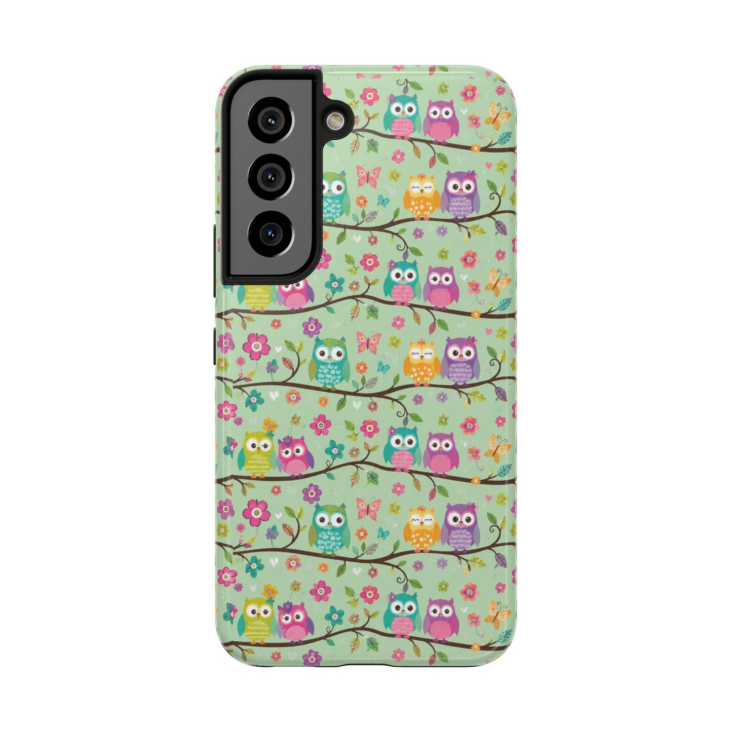 Cute Owl Pattern Tough Phone Case