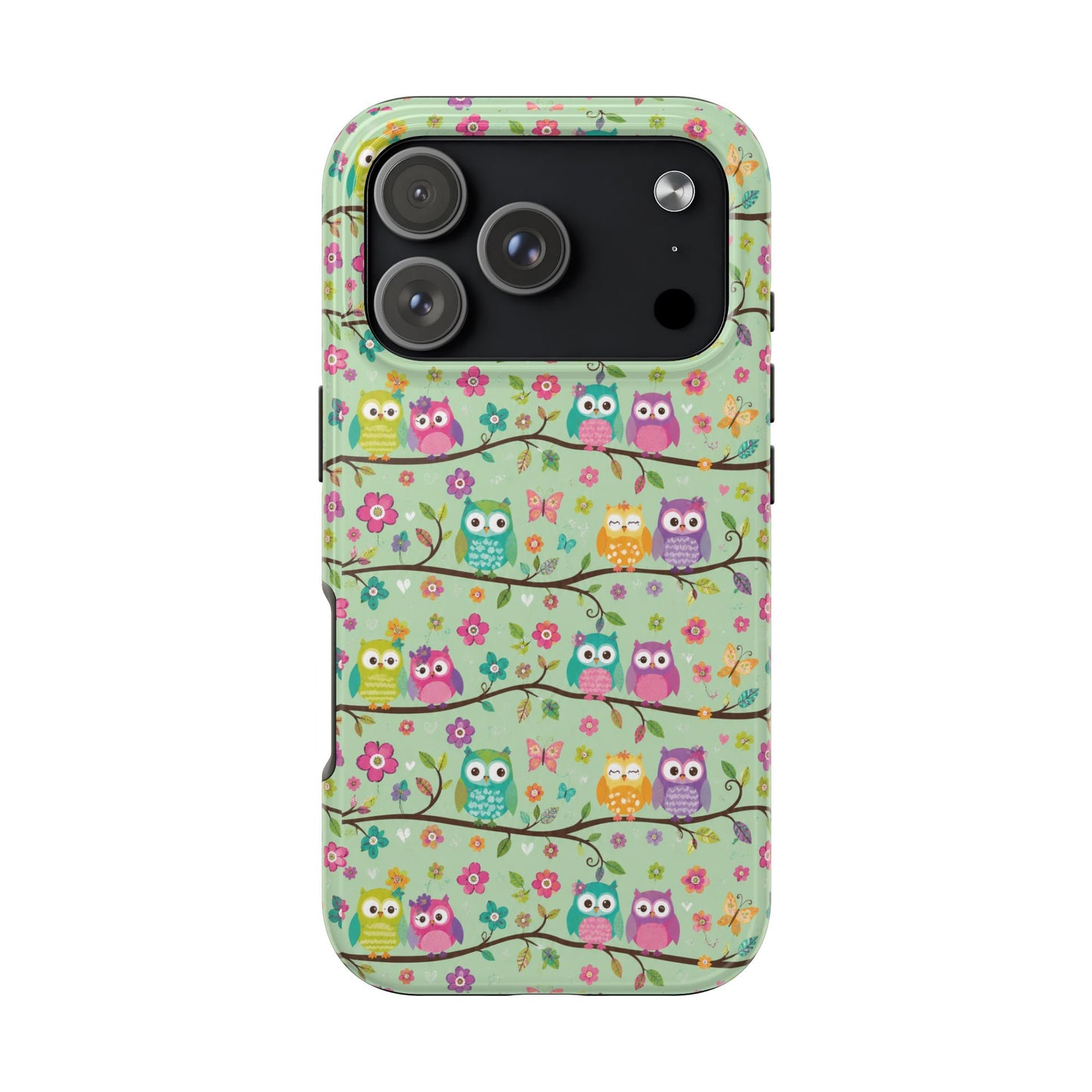 Cute Owl Pattern Tough Phone Case