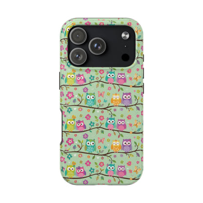 Cute Owl Pattern Tough Phone Case