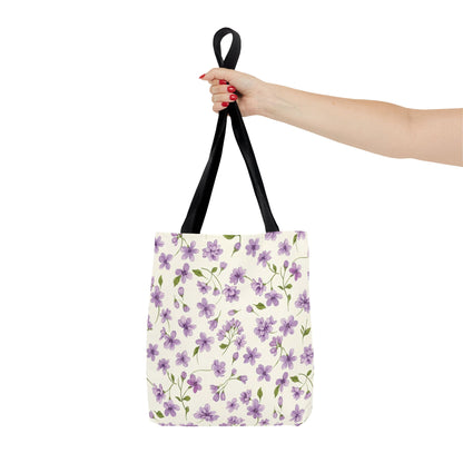 Floral Violet Vines Tote Bag