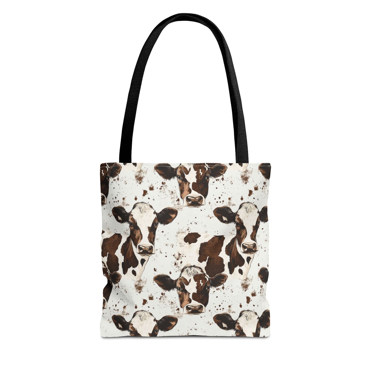 Cow Face Print Tote Bag