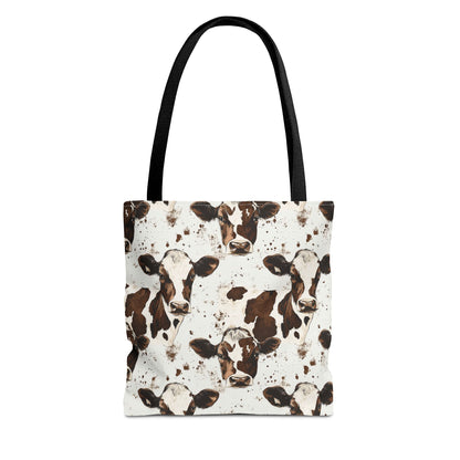 Cow Face Print Tote Bag