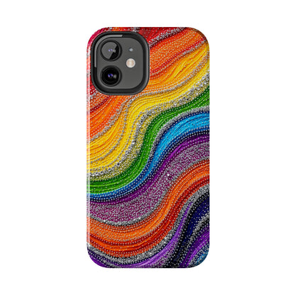 Rainbow Wave Tough Phone Case