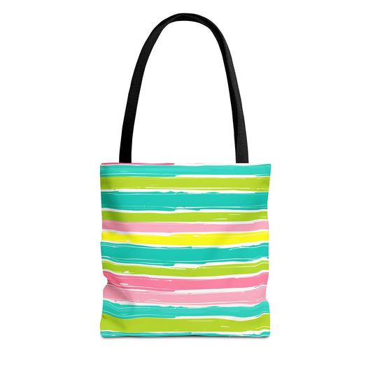 Striped Pastel Tote Bag