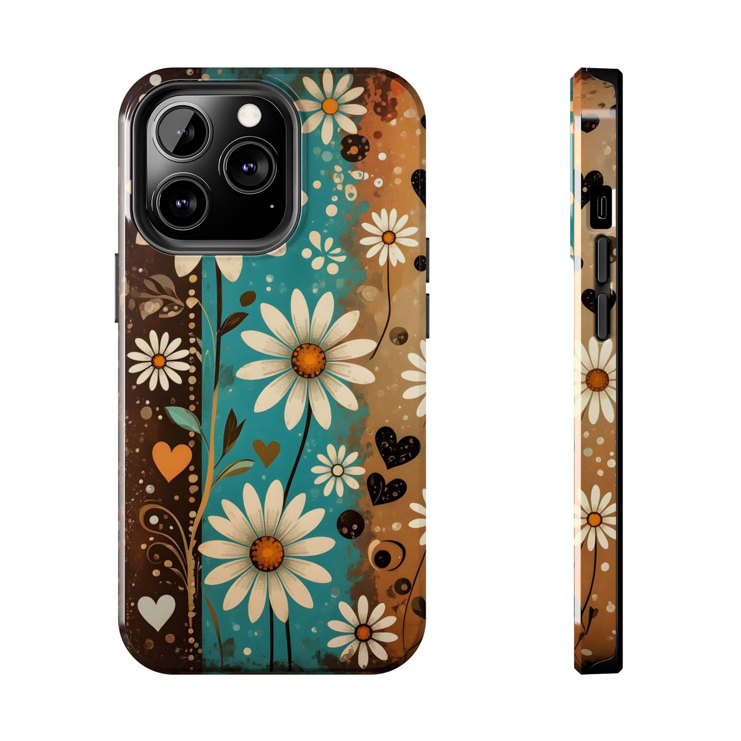 Vintage Daisy Floral Design Tough Phone Case