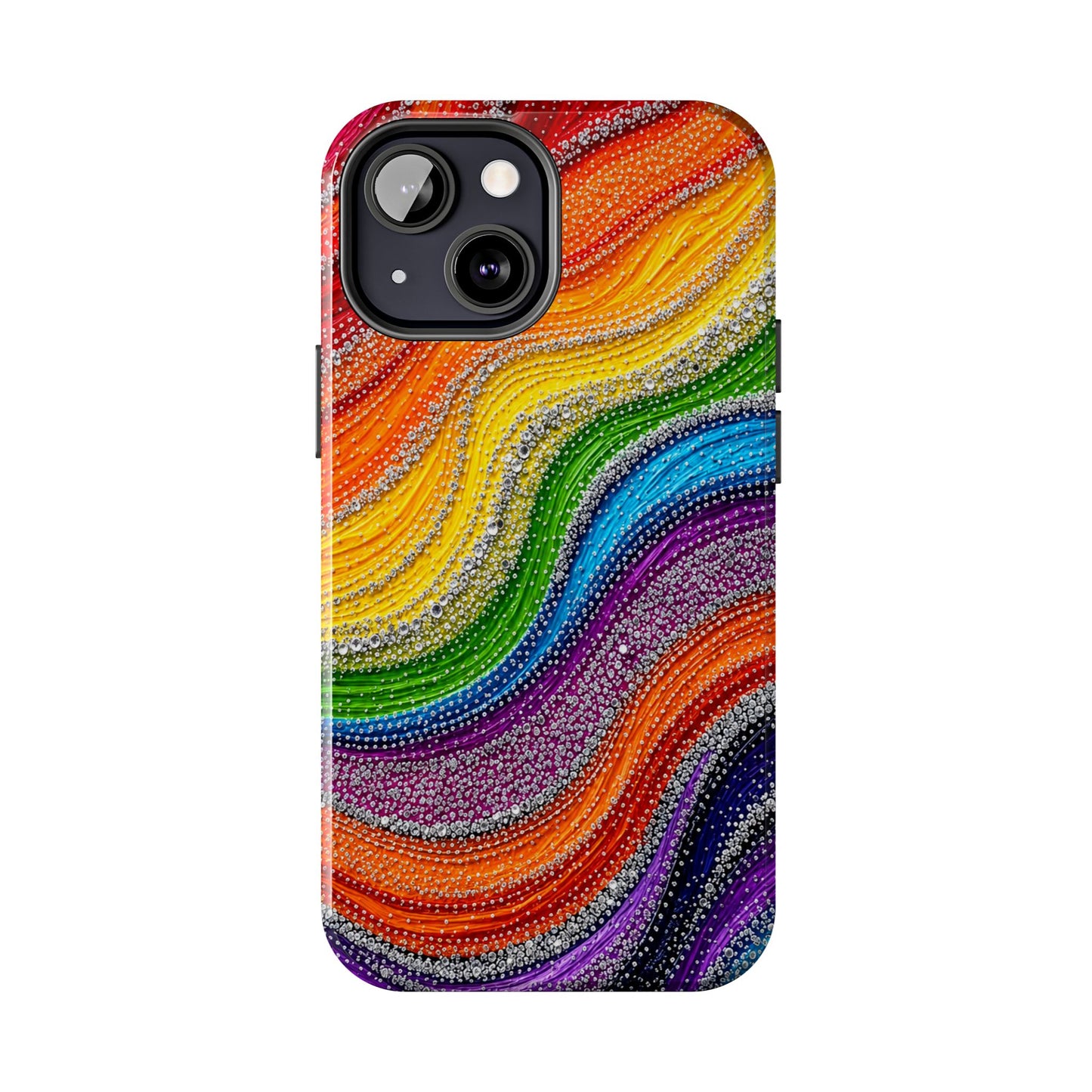 Rainbow Wave Tough Phone Case