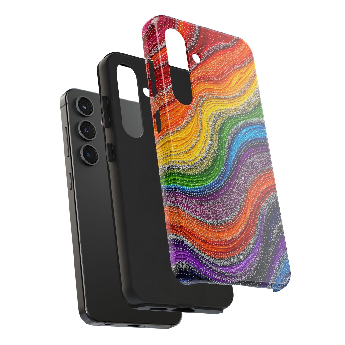 Rainbow Wave Tough Phone Case