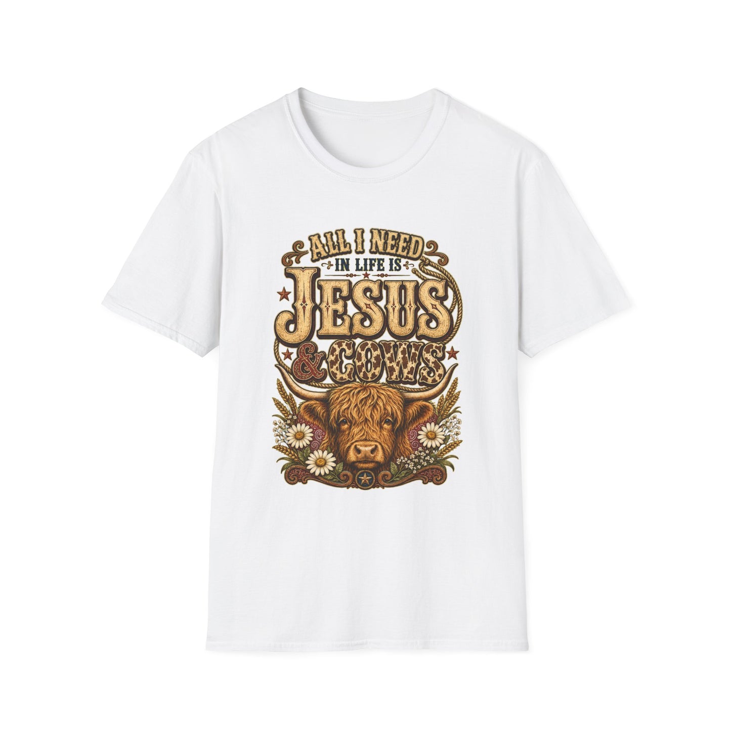 "All I Need in Life Is Jesus" Vintage Western Tee