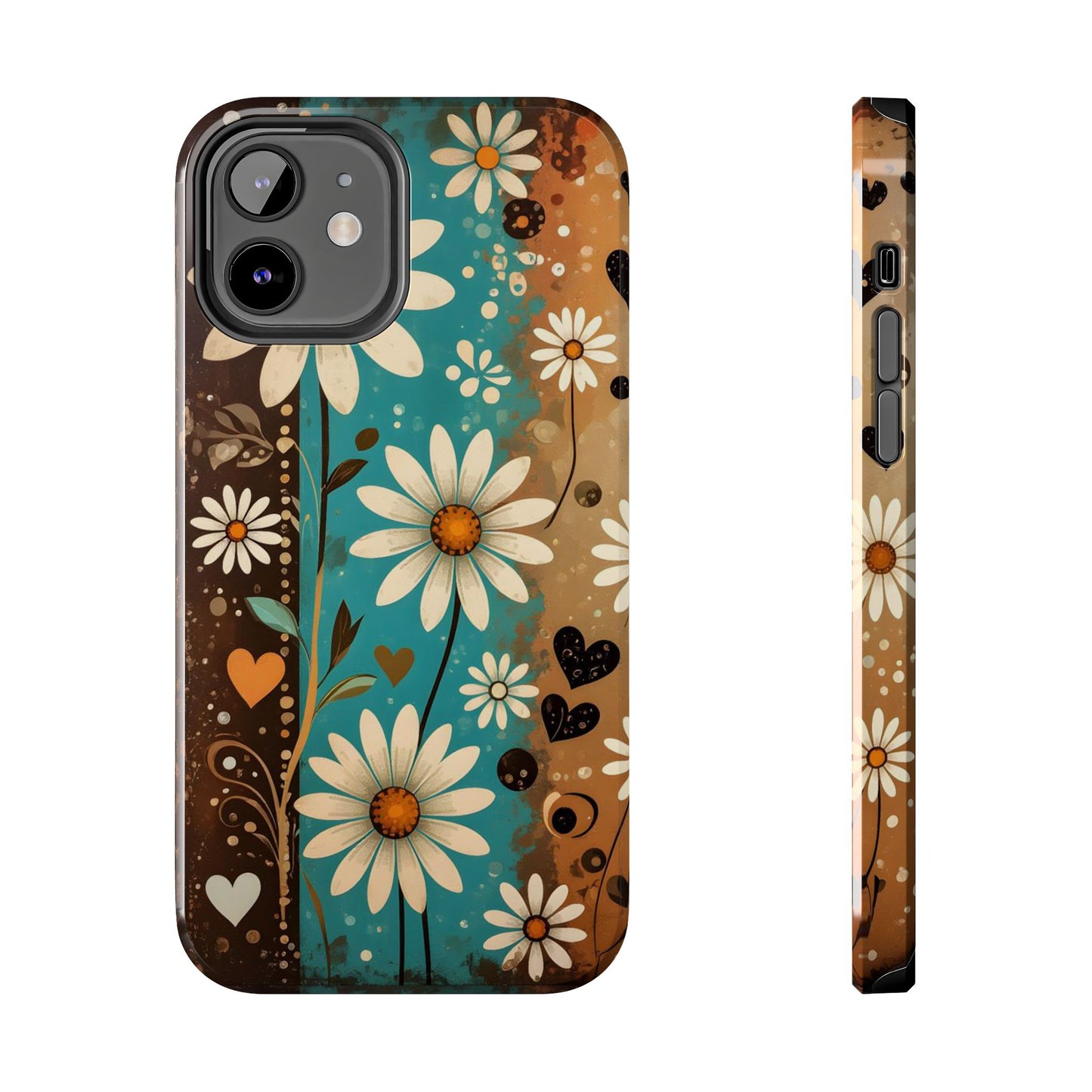 Vintage Daisy Floral Design Tough Phone Case