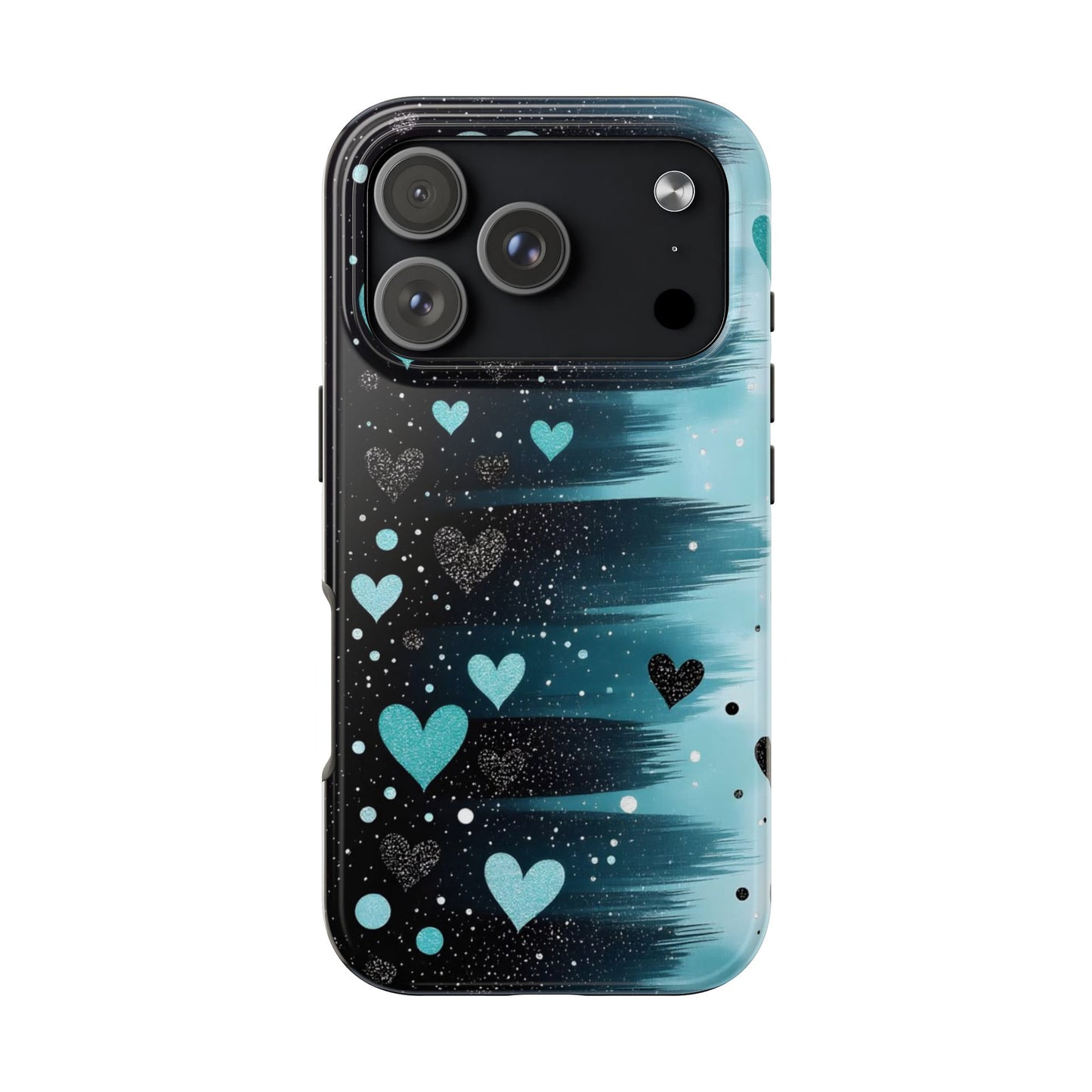 Teal Heart Brushstroke Tough Phone Case
