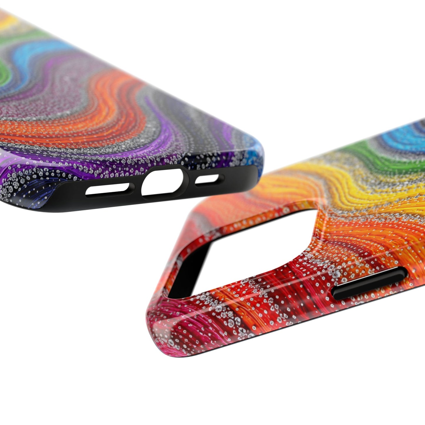 Rainbow Wave Tough Phone Case