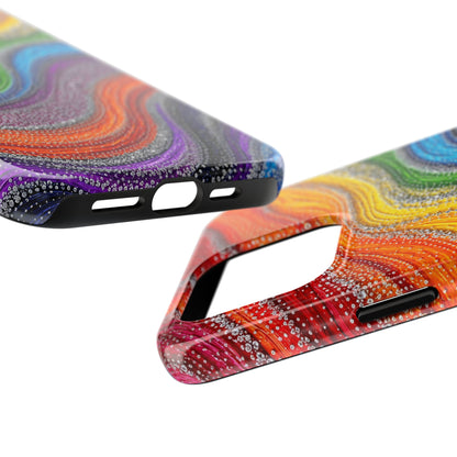 Rainbow Wave Tough Phone Case