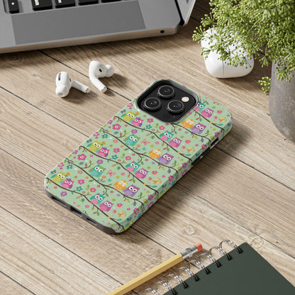 Cute Owl Pattern Tough Phone Case